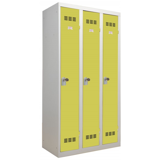 Vestiaire industrie propre 3 portes Burn-3P | Lemondedubureau