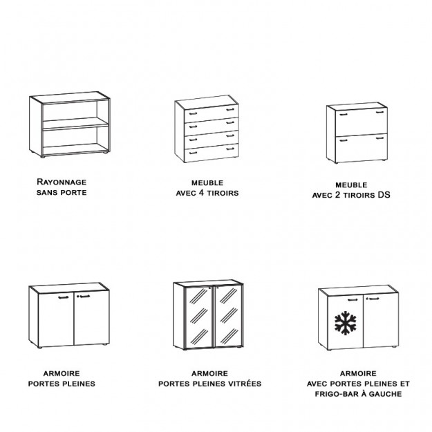 Armoire de rangement ARMADIO-B L86 | Lemondedubureau