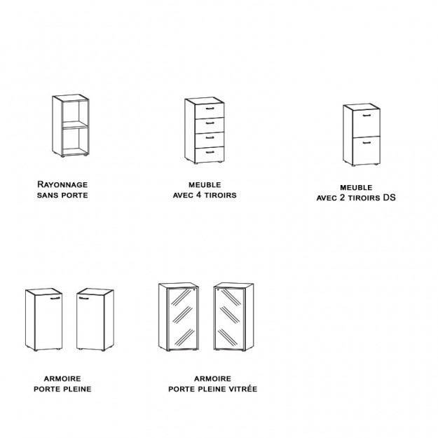 Armoire de rangement ARMADIO-B L43 | Lemondedubureau