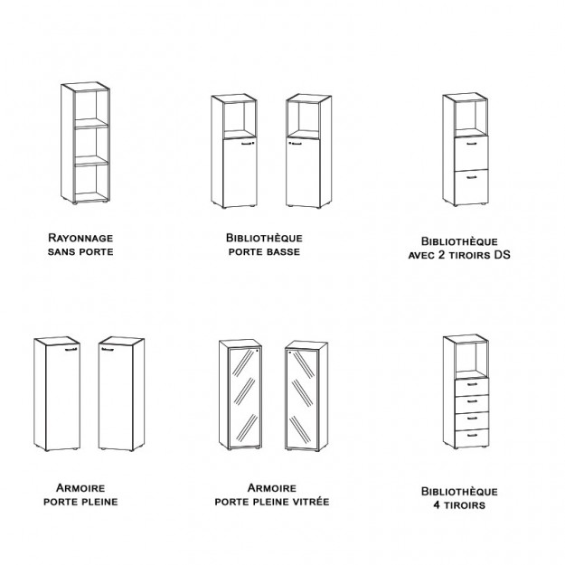 Armoire de rangement ARMADIO-M L43 | Lemondedubureau